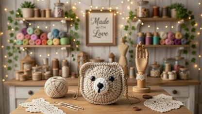 Crochet Bear Bag Pattern PDF + Video Tutorial | Cute Animal Bag