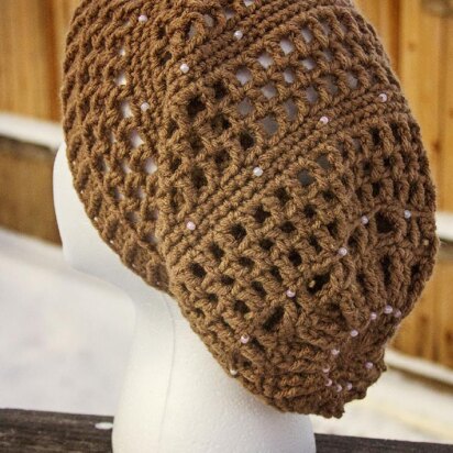 Beaded Slouchy Beanie