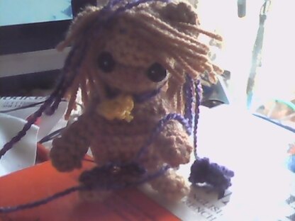 Hallie Yarnabus the crocheting cat