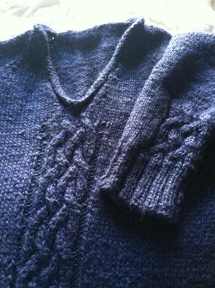Cornflower Cabled Pullover