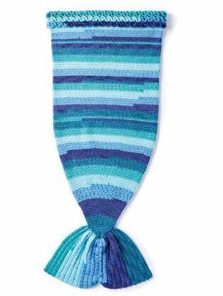 Crochet Mermaid Tail Snuggle Sack in Bernat Pop! - Downloadable PDF