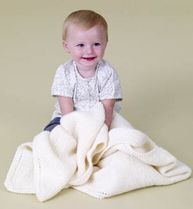 Baby Love Diagonal Baby Blanket in Lion Brand Pound Of Love - 60241