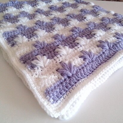 Zigzag puff aloe stitch baby blanket