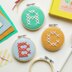 Cotton Clara Alphabet Cross Stitch Felt Hoops Kit - 9cm