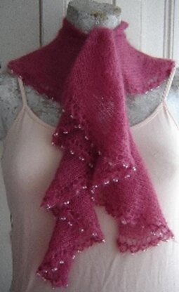 Beaded frill scarf