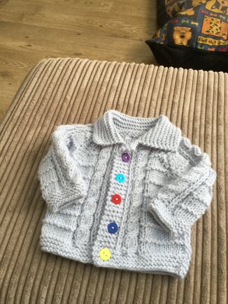 Baby Aran Cardigan #5