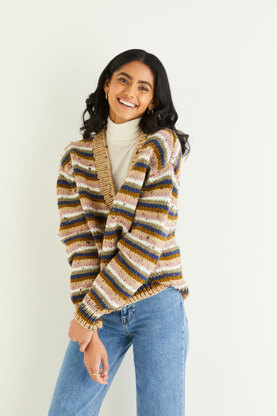 Cardigan in Hayfield Bonus Chunky Tweed - 10342 - Downloadable PDF