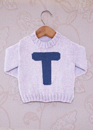 Intarsia - Letter T Chart - Childrens Sweater
