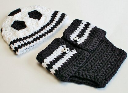 Newborn Soccer Hat and Diaper Cover Prop Pattern