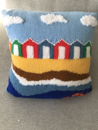 Beach huts cushion