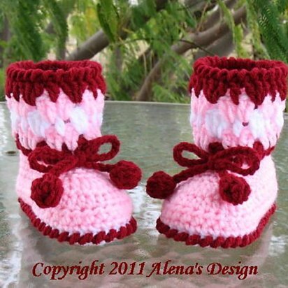 Crochet Cherries Toddler Booties