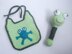 Frog Baby Bib and Rattle