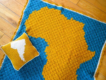 Africa Map C2C Blanket