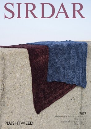 Throws in Sirdar Plushtweed - 7877- Downloadable PDF