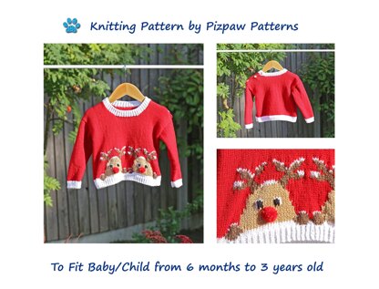 P38 Reindeers in the Snow Jumper