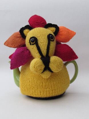 Tingatinga Lion Tea Cosy Knitting Pattern