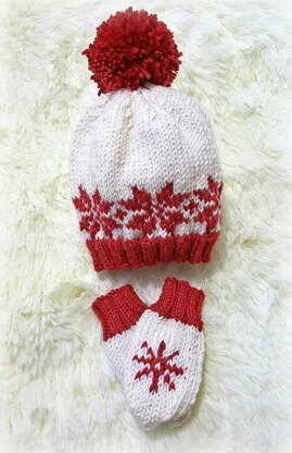 Festive cheer! hat & mittens xmas set