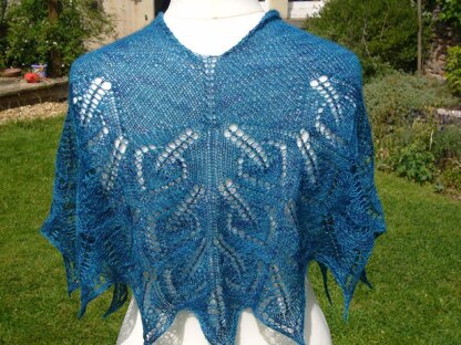 Peacock  shawlette