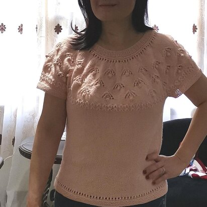 Lily Garden Top Down Sweater