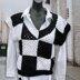 Wednesday Chessboard Crochet Vest