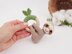 Sloth crochet pattern animal baby rattle teether toy Amigurumi pattern for newborn