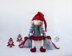 Elf girl Christmas doll knitted flat