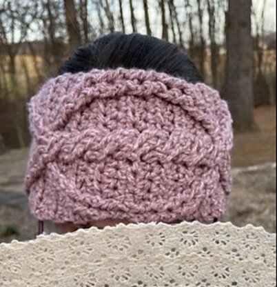 Cabled Ear Warmer & Ponytail Ear Warmer