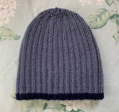 Soft grey rib hat