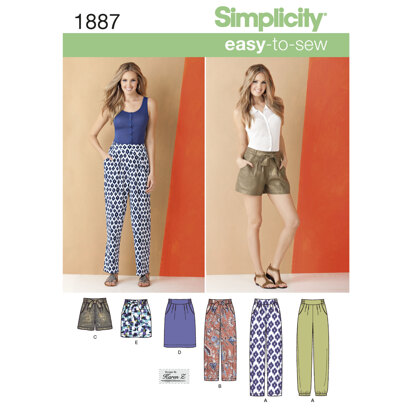 Simplicity Women's Trousers & Skirts 1887 - Sewing Pattern