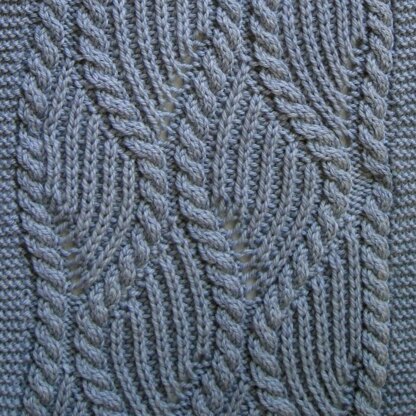 Brioche and Traveling Cable Turtleneck Scarf