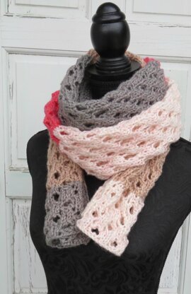 Lollipop Infinity Scarf & Crocheted Flower