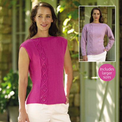 Long Sleeved and Sleeveless Tops in Sirdar Wash 'n' Wear Double Crepe DK - 7940 - Downloadable PDF