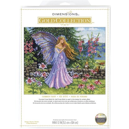 Dimensions Counted Cross Stitch Kit: The Gold Collection: Summer Fairy - 46 x 41 cm