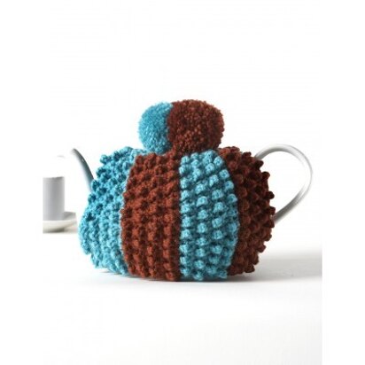 Crochet Popcorn Tea Cozy in Bernat Super Value