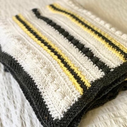 White Yellow Grey Throw