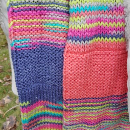 Warmed Squared Knit Scarf