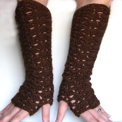 Elbow Length Opera Lace Fingerless Gloves