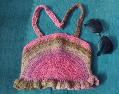 Crochet Top Pattern Crochet Crop Top Pattern Beginner Crochet Halter Top Pattern Summer Crochet Pattern Kids Crochet Top Pattern Frill Top