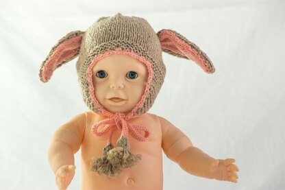 Floppy Ear Bunny Hat With Earflaps And Tassels