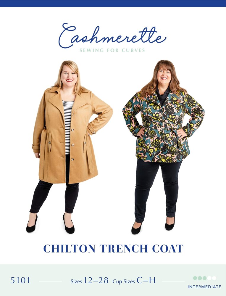 Cashmerette Chilton Trench Coat Pattern By Cashmerette CPP5101