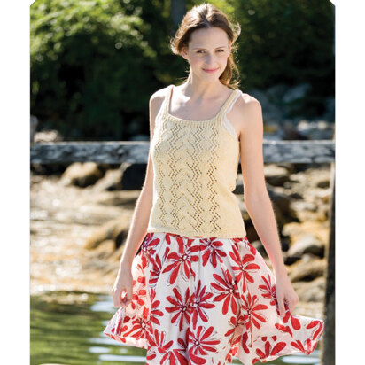 Cable and Lace Cami Top in Classic Elite Yarns Classic Silk - Downloadable PDF