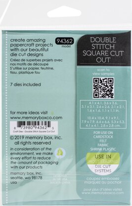 Memory Box Dies - Double Stitch Square Cut-Out