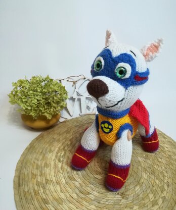 Original Knitting Patterns - Knit your toy dog Apollo from collection Patrol