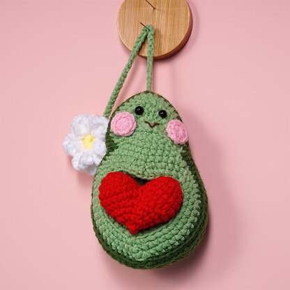 Avocado With Heart Shaped Beads Car Hanging