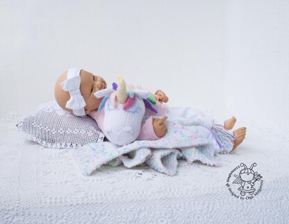 Unicorn Toy Baby Lace Blanket