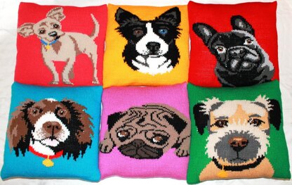 Pug Pet Portrait Cushion Cover