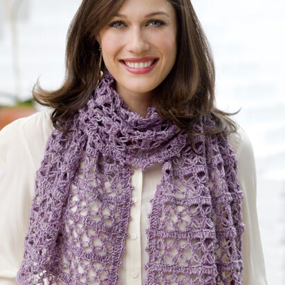 Beatrice Wrap in Red Heart Stardust - LW2885 - Downloadable PDF