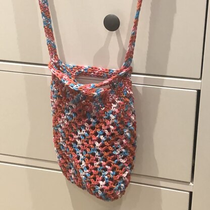 Pink Orange and Blue Small Mesh Bag