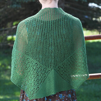 496 Greenway Shawl - Knitting Pattern for Women in Valley Yarns 2/10 Merino Tencel