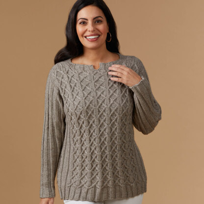 1306 Electra - Sweater Knitting Pattern for Women in Valley Yarns Westfield